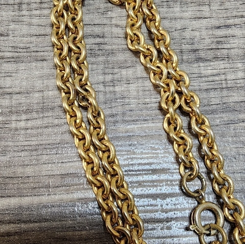 Vintage Roman Solider Coin Style Pendant Necklace, Gold Tone Locket